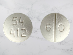 Close up of Codeine 60mg tablet